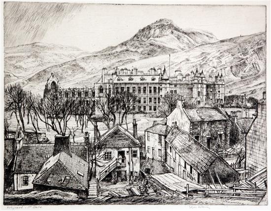 Edgar Holloway (1914-2008) Holyrood, 1937, 240 x 315mm